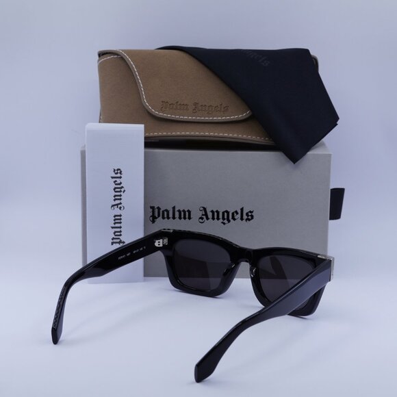 Palm Angels PERI101 WESTPORT 1007 Sunglasses Black Cat Eye Frame, Grey Lenses - Picture 9 of 9
